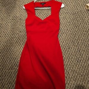 Forever 21 Open Back Tight Red Dress